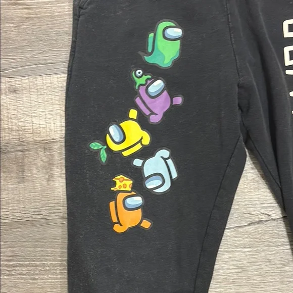 Zara Among Us Black Sweatpant Joggers Boys Size10 - Picture 2 of 7